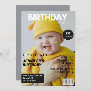 Invitations de 1er anniversaire pour lui Magazine 