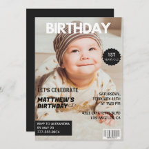 Invitations de 1er anniversaire pour lui Magazine