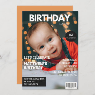 Invitations de 1er anniversaire pour lui Magazine 