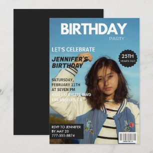 Invitations de 25e anniversaire Magazine Couvertur