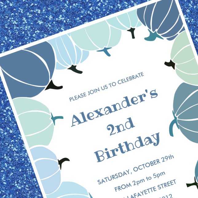 Invitations de 2e anniversaire d'Halloween citroui (Halloween-2nd-birthday-invitations-cute-pumpkin-1)