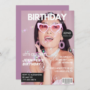 Invitations de 32e anniversaire pour son magazine 