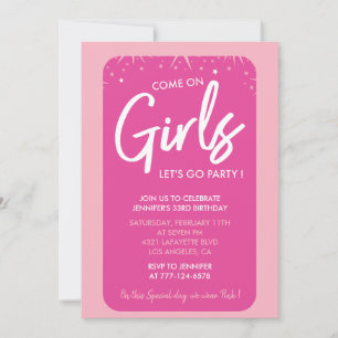 Invitations de 33e anniversaire Elegant Girl Hot P