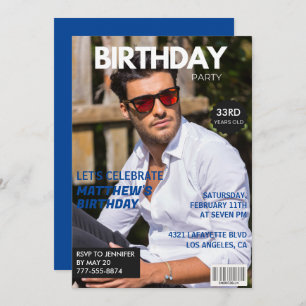 Invitations de 33e anniversaire Men Magazine Couve