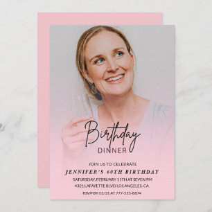 Invitations de 60e anniversaire Anniversaire Dîner