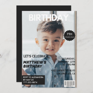 Invitations de 7e anniversaire pour lui Magazine C