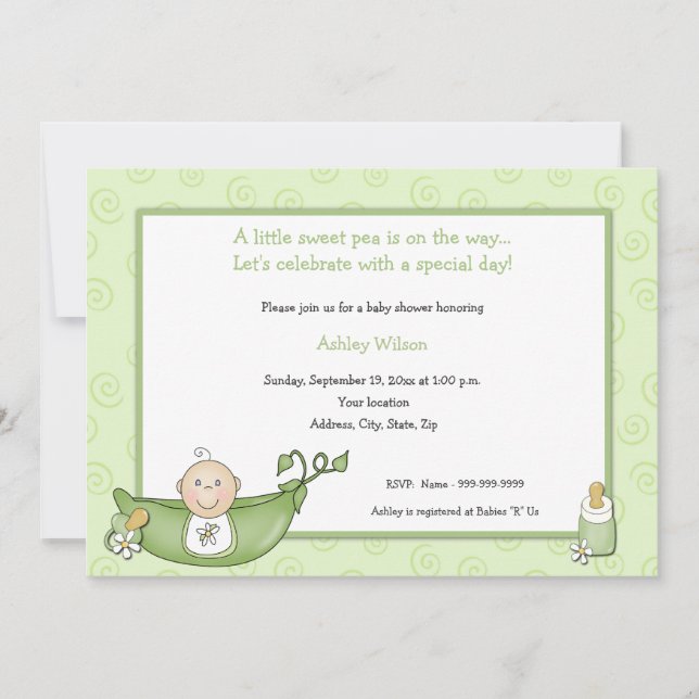Invitations de baby shower (Devant)