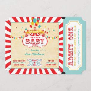 Invitations de baby shower de carnaval