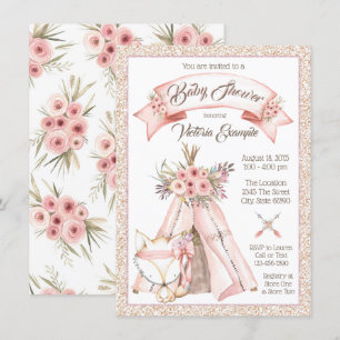 Invitations de baby shower de Fox de TeePee