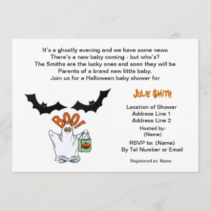 Invitations de baby shower de Halloween