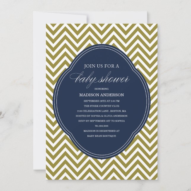 INVITATIONS DE BABY SHOWER DE LA DOUCHE %PIPE% DE (Devant)