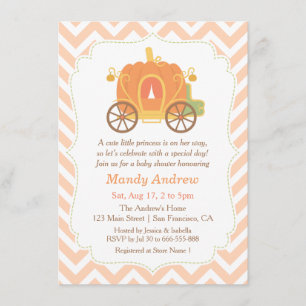 Invitations de baby shower de princesse Carriage