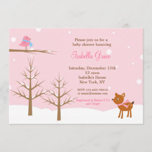 Invitations de baby shower d'hiver