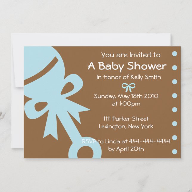 Invitations de baby shower, invitations, annonces (Devant)