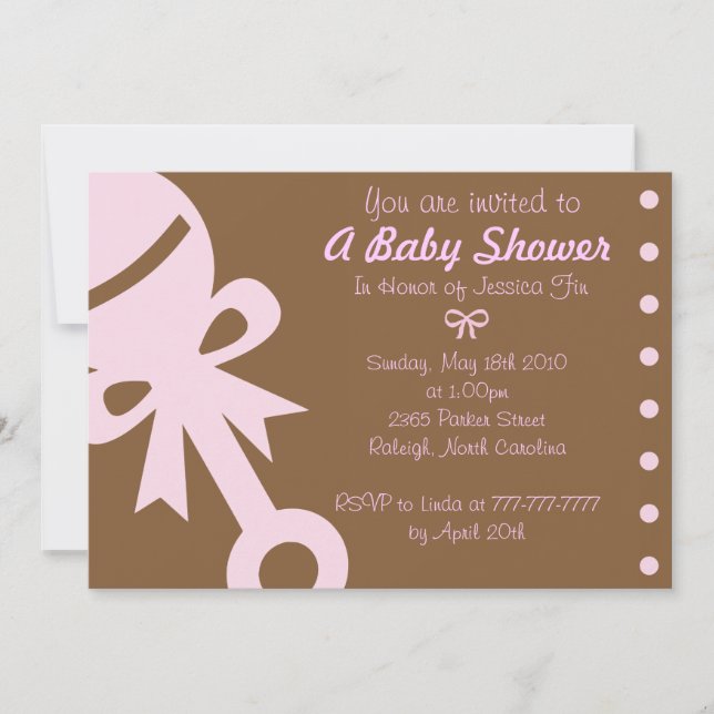 Invitations de baby shower, invitations, annonces (Devant)