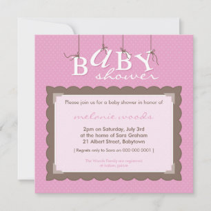 INVITATIONS DE BABY SHOWER : : le bébé marque avec