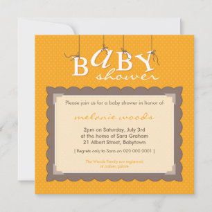 INVITATIONS DE BABY SHOWER : : le bébé marque avec