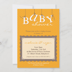 INVITATIONS DE BABY SHOWER : : le bébé marque avec