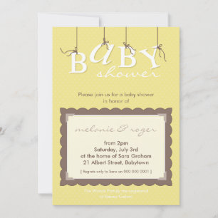 INVITATIONS DE BABY SHOWER : : le bébé marque avec