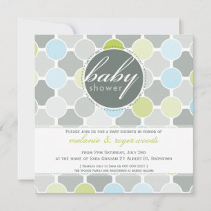 INVITATIONS DE BABY SHOWER : : taches pétillantes