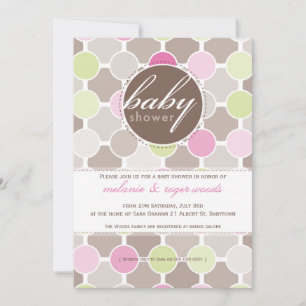 INVITATIONS DE BABY SHOWER : : taches pétillantes