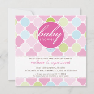 INVITATIONS DE BABY SHOWER : : taches pétillantes
