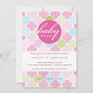 INVITATIONS DE BABY SHOWER : : taches pétillantes