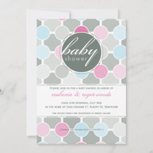 INVITATIONS DE BABY SHOWER : : taches pétillantes