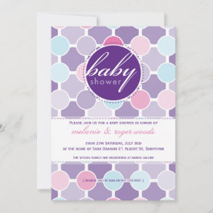 INVITATIONS DE BABY SHOWER : : taches pétillantes