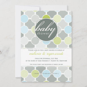 INVITATIONS DE BABY SHOWER : : taches pétillantes