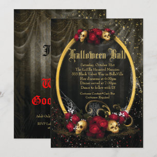 Invitations de bal costumé de Halloween