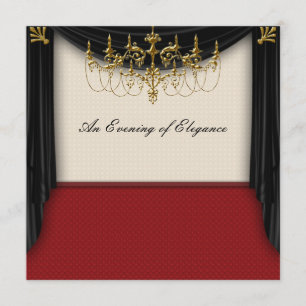 Invitations de bal d'étudiants de cravate noire de