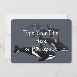 Invitations de baleines Orca personnalisées RSVP