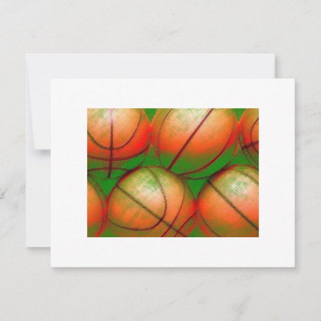 Invitations de ballons de basketball (Devant)