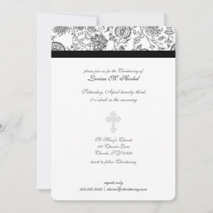 Invitations de baptême croisée élégantes