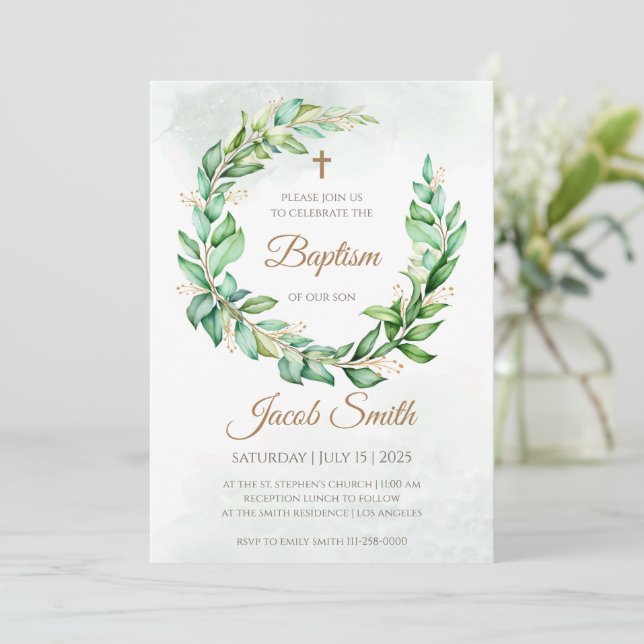 Invitations de baptême et invitations de baptême p (Debout devant)