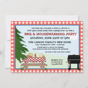 Invitations de barbecue de chauffage de la maison