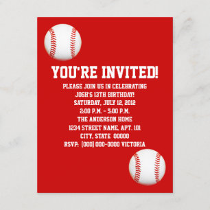 Invitations de baseball