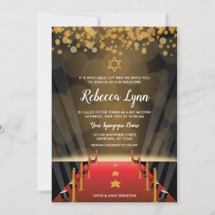 Invitations de Bat mitzvah de Red Carpet Star Holl
