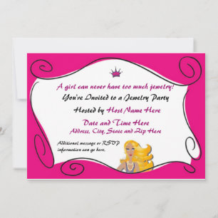 Invitations de bijoux personnalisées