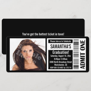 Invitations de billets de la fête de la photograph