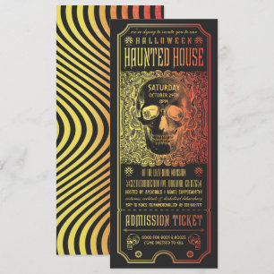 Invitations de billets de maison halloween v.2