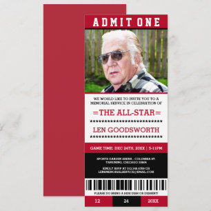 Invitations de billets du service Red Photo Memori