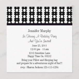 Invitations de Black and White Party