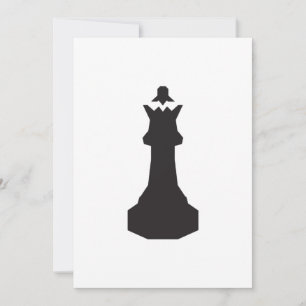 Invitations de Black Chess Piece
