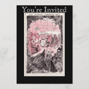 Invitations de boule de Noël de vieux Fezziwig