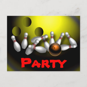 Invitations de Bowling Party personnalisables
