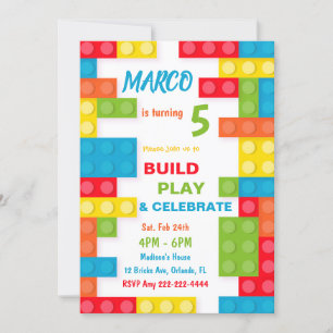 Invitations de briques, Invitations d'anniversaire