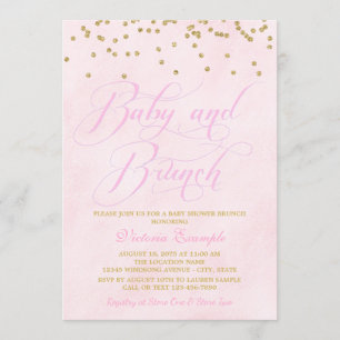 Invitations de brunch Baby shower fille