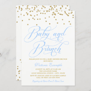Invitations de brunch de baby shower de garçon